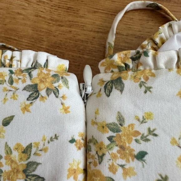 House Of CB London Rosalee White Vintage Floral Print Cotton Bustier Dress XS - Picture 15 of 16